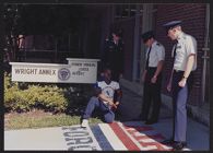 Photograph of Air Force ROTC cadets outside of Wright Annex